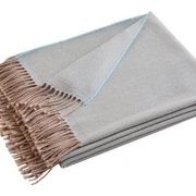 Плед COSY celadon бирюзовый 130/170 шерсть меринос, 220 г/м2