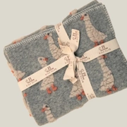 Плед детский LITTLE GREY DUCK 75x100, серый, шерсть 80% полиэстер 20%, 450гр