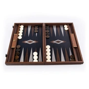 BACKGAMMON Нарды с боковыми стойками, 48x30 см, рисунок венге + дуб, ручная работа,