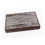 BACKGAMMON Нарды с боковыми стойками, 48x30 см, рисунок венге + дуб, ручная работа,