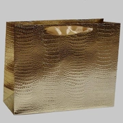 BAG CROCO Сумка-пакет золото 25x20x8 см