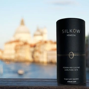 Наволочка Silkow Venezia 50х80, кант коричневый, малбери шелк, плотность 22 момми