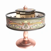 Праксиноскоп в стиле модерн Hemisferium Moderniste Copper Praxinoscope диам 20cm Н 22 см, дерево