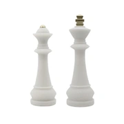CHESSФигуры шахматные декоративные, набор 2 шт, полирезин под мрамор, 36h/41h