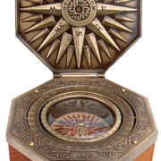 Морской компас Hemisferium Cardan compass диам 10 Н 5,8 см, бронза