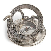 Морской компас AUTHENTIC MODELS диам 9 Н 3см, алюминий, ручная полировка