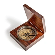 Компас AUTHENTIC MODELS Lewis & Clark диам 7,75 Н 2,55 см, дерево, латунь