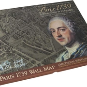 Карта Парижа 1739 года AUTHENTIC MODELS 240х190 см на 25 листах 40,6х50,8 см