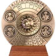 Вечный календарь диам 9 см Hemisferium Perpetual Calendar , бронза