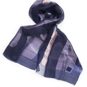 SILK Шаль , фиолетовая с кругами, 45/210 шелк