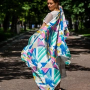 FOLK LAGON ORCHIDEE Шаль 110/190 шелк 100%
