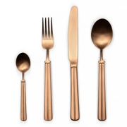 Столовые приборы BROOKLYN MAT COPPER 7, сталь 18/10,в матовом медном цвете 24 шт. (6 ложек + 6 вилок