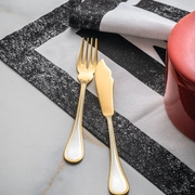 Столовые приборы Herdmar ZORBA MAT GOLD 138, сталь 18/10, верх и рисунок на ручке золото 24к