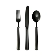 Столовые приборы BROOKLYN BLACK 73, сталь 18/10, черный, 24 шт.