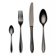 Столовые приборы BELO black55-56, сталь 18/10, черный PVD, 24 шт.