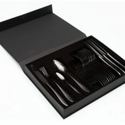 Столовые приборы BELO black55-56, сталь 18/10, черный PVD, 24 шт.