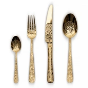 Столовые приборы Herdmar PAVO GOLD 137, покрытие золото 24к, сталь 18/10, 24 шт.
