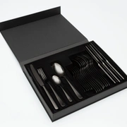 Столовые приборы DUNA black80-81, черный PVD, сталь 18/10, 24 шт.