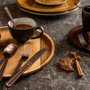 Столовые приборы BROOKLYN MAT CHOCOLAT 6 , сталь 18/10, цвет шоколад матовый, 24 шт.