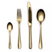 Столовые приборы DUNA gold 82-83, сталь 18/10, цвет золото PVD, 24 шт.