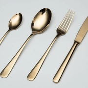 Столовые приборы DUNA gold 82-83, сталь 18/10, цвет золото PVD, 24 шт.