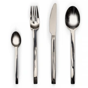 Столовые приборы SPIGA Anthracite 116, сталь 18/10, темно-серый PVD, глянцевый, 24 шт.