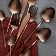 Столовые приборы GRACE COPPER MAT 52 , сталь 18/10, цвет медный матовый, 24 шт.