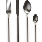 Столовые приборы DESIREE ANTHRACITE CRYSTA L 48, сталь 18/10, матовый темно-серый, хрусталь Сваровск