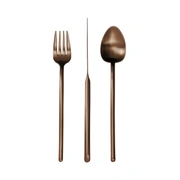 Столовые приборы STICK MAT CHOCOLATE 92, сталь 18/10, цвет шоколадный матовый, 24 шт.
