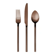 Столовые приборы DESIREE MAT CHOCO 78, сталь 18/10, цвет шоколад матовый, 24 шт