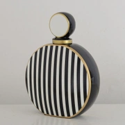 PERFUMEВаза с крышкой, черно-белый, 25x11x33h, керамика