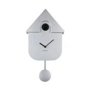 Часы настенные с кукушкой CUCKOO, серебристый, 21,5х8,5 см, батарейки 3x AA (не входит)