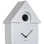 Часы настенные с кукушкой CUCKOO, серебристый, 21,5х8,5 см, батарейки 3x AA (не входит)