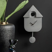 Часы настенные с кукушкой CUCKOO, серебристый, 21,5х8,5 см, батарейки 3x AA (не входит)