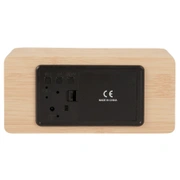 Часы-будильник 7x15x4,5 см, бамбук, USB адаптер включен, батарейки 3х ААА. (не вкл)
