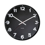 Часы настенные NEW CLASSIC MEDIUM, черный, металл, 40х4,5см, бесшумный механизм,
