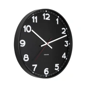 Часы настенные NEW CLASSIC MEDIUM, черный, металл, 40х4,5см, бесшумный механизм,