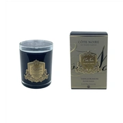 Свеча BLONDE VANILLA450 гр , черный стаканчик, золотой декор ВхШхД 16х10,5х10,5 см время горения