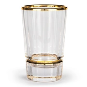 Набор стопок MACASSAR LIGHT 6шт, хрусталь, золото 24К , H.7