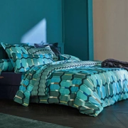 Постельное бельё MOSAIC COBALT пододеяльник 200х220 простынь 280х320 наволочка 50х75*2шт