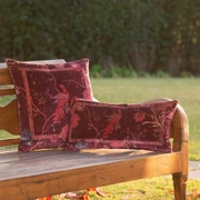 Подушка Frati BIRDS OF PARADISE BORDEAUX, бордовый, 30х60, велюр, полиэстер