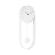 Часы настенные PENDULUM CHARM, с маятником, белый, сталь, 50х20х4,8 см, бесшумный механизм