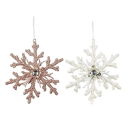 JEWEL SNOWFLAKE Снежинка розовая