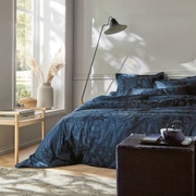 Постельное бельё PALMYRE BLEU NUIT пододеяльник 200х220 простынь 280х320 наволочка 50х75*2