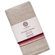 Кухонное  полотенце "KITCHEN TOWEL", натуральный/красная полоса