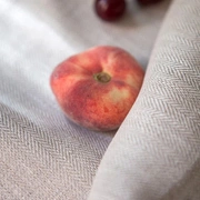 Кухонное  полотенце "KITCHEN TOWEL", натуральный/красная полоса