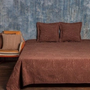 Покрывало "VELVET", коричневая замша