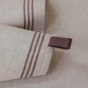 Комплект из 2-х полотенец "LINEN LINE" ТМ "Luxberry", Лён 57%, хлопок 43%,  натуральный с коричневым