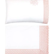 Детское постельное белье "ROSE" р-р: 100x140+40х60+130х75х25, цвет: белый/розовый