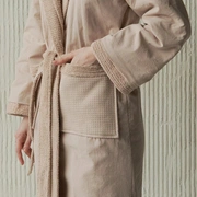 Халат "COZY HOME", махра/варёный хлопок, мокко